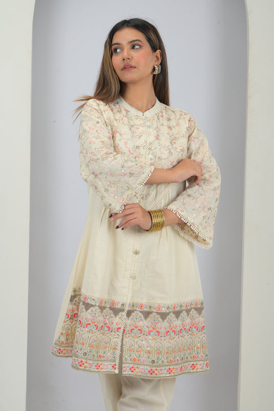 Artisanal Cotton Embroidered Suit Set