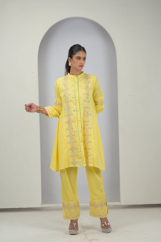 Sunny Meadow Embroidered Cotton Set