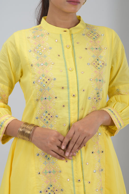 Sunny Meadow Embroidered Cotton Set