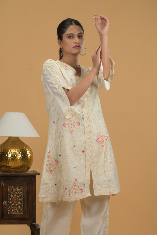 Floral Reverie Cotton Tunic & Trousers