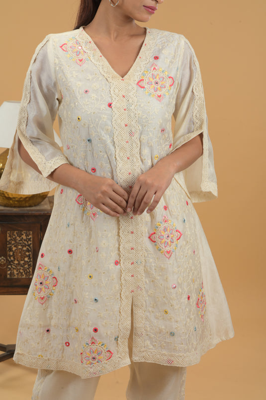 Floral Reverie Cotton Tunic & Trousers