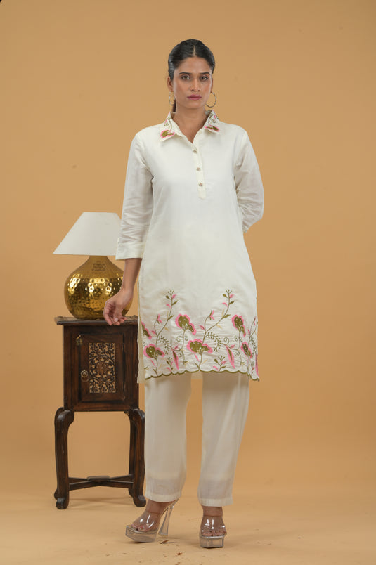 Luxe Blossom Embroidered Tunic