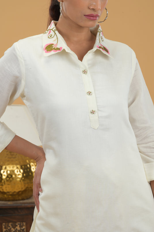 Luxe Blossom Embroidered Tunic